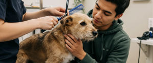 calming pets during grooming 